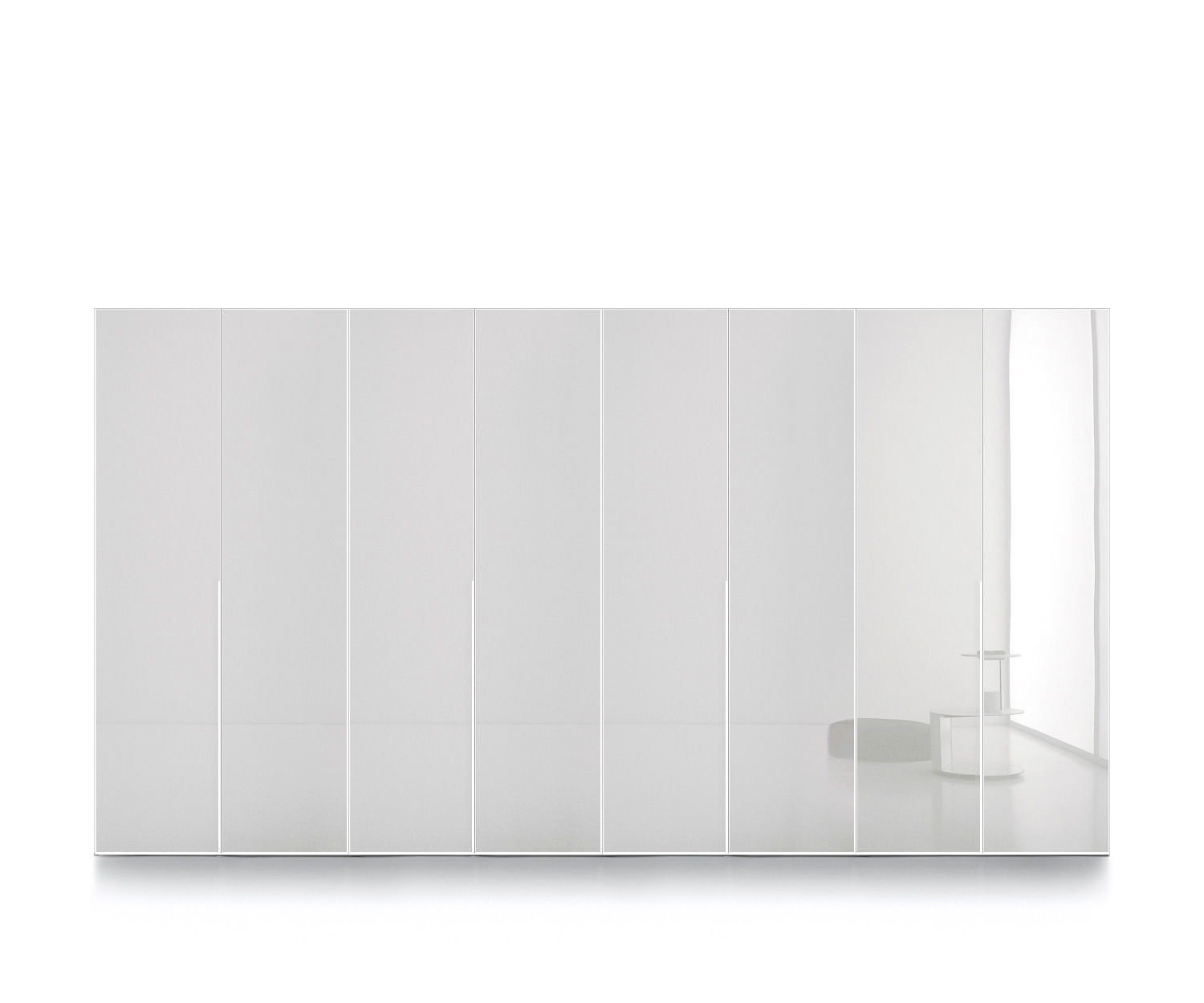 Exclusif Novamobili Design Armoire Crystal 4m blanc brillant
