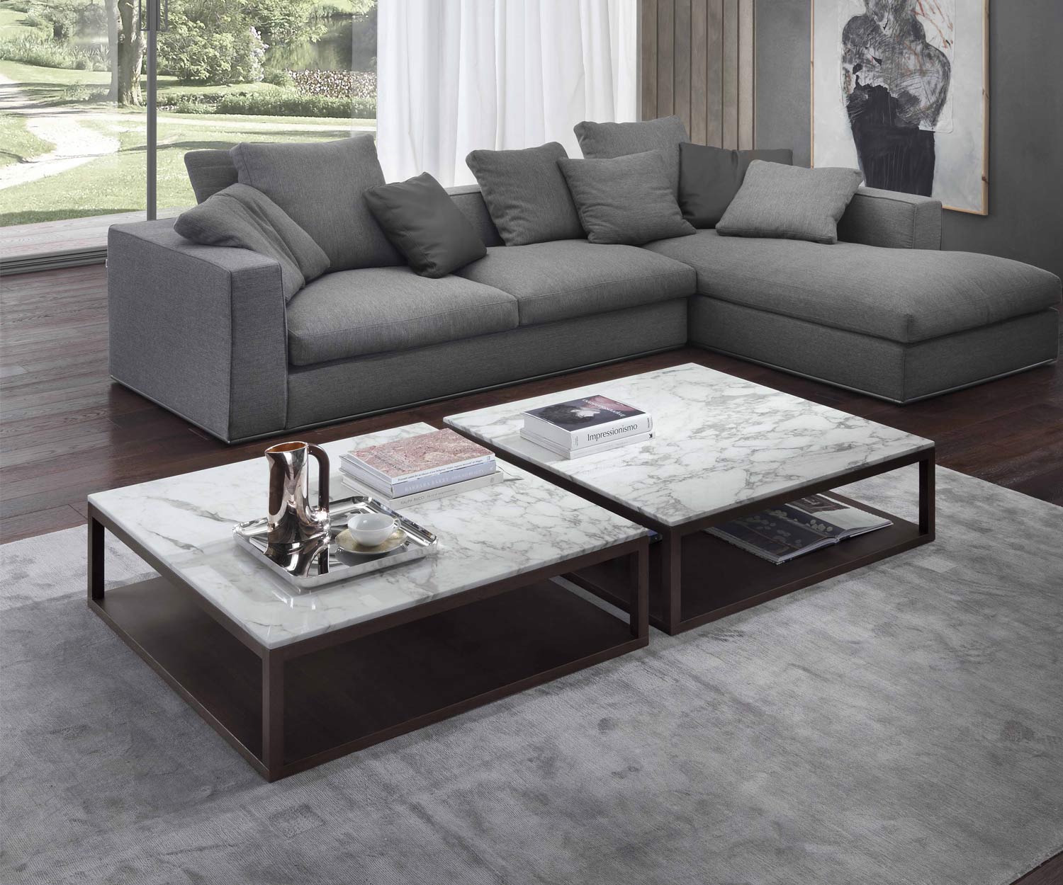 L'imprégnation X-Stone facilite l'entretien de la table basse Marelli Stone