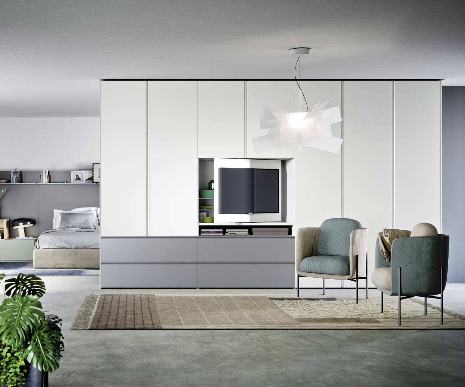 Armoire design moderne Gola TV Element de Novamobili Armoire design moderne Gola TV Element de Novamobili