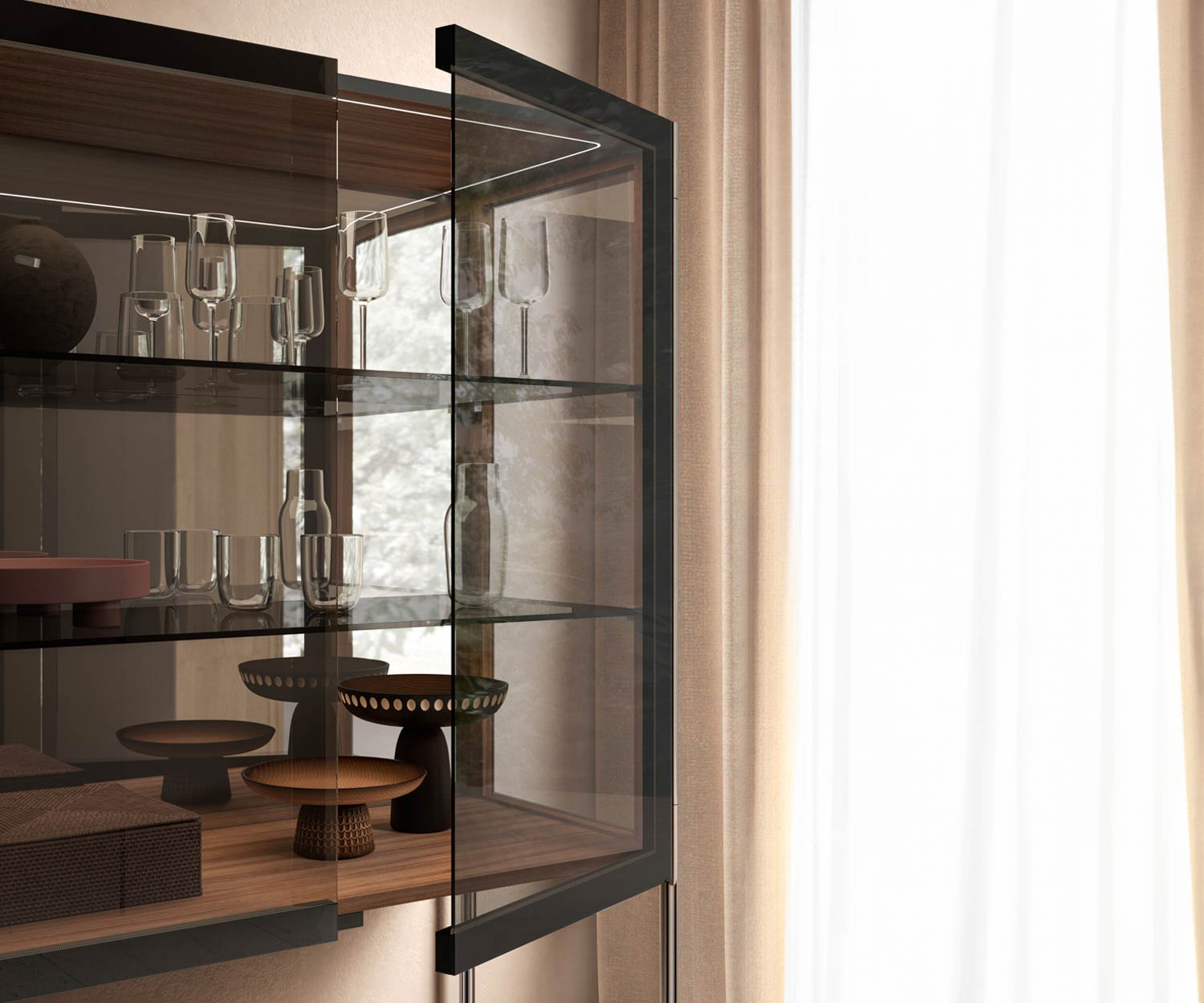 Capo d'Opera Spin Highboard/vitrine en verre Capo d'Opera Spin Highboard/vitrine en verre