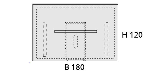 L 180 cm / H 120 cm