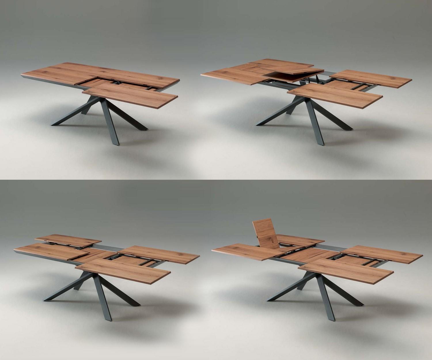 Table ozzio 4x4 extensible table &agrave; manger &agrave; 254 x 138 cm