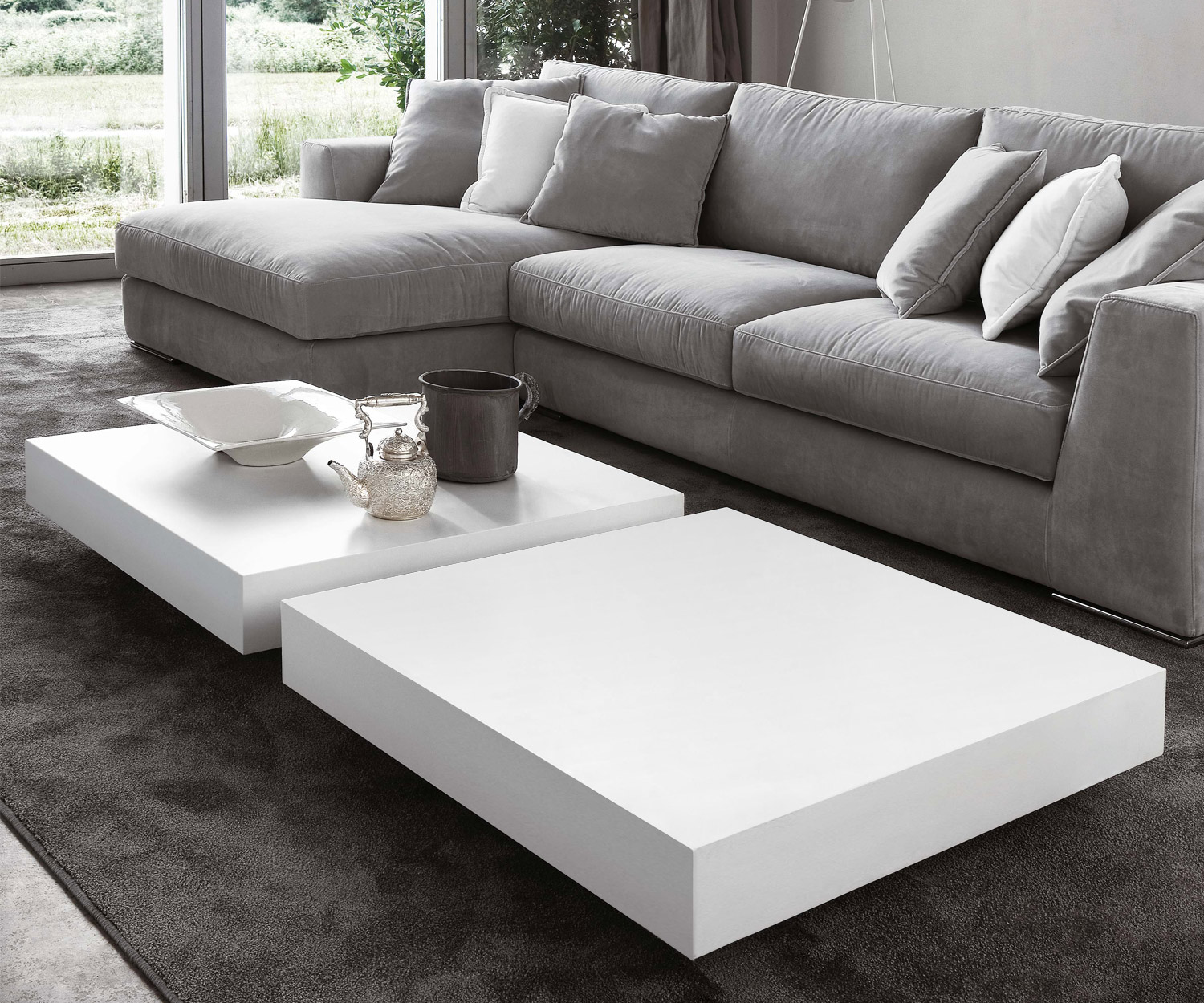 Exclusif Novamobili Table basse design ombre blanche Exclusif Novamobili Table basse design ombre blanche