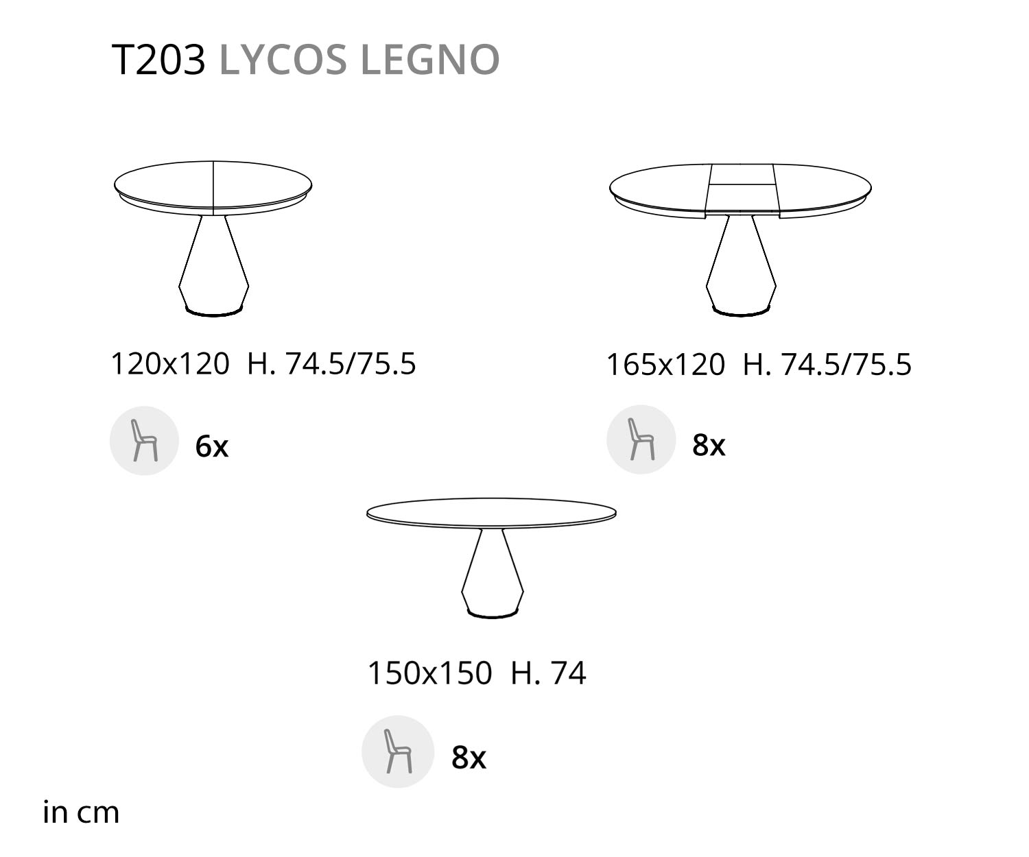 OzzioLycos T203 Table de salle à manger ronde design Plateau de table en céramique OzzioLycos T203 Table de salle à manger ronde design Plateau de table en céramique