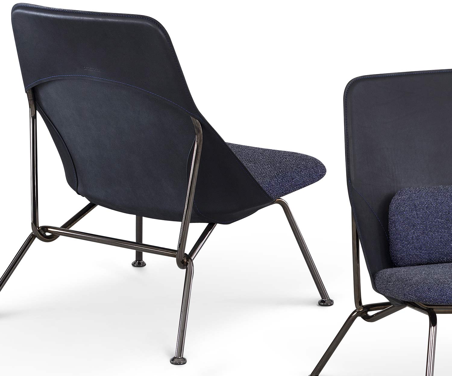 Moderne Prostoria Fauteuil design Strain bleu en détail Moderne Prostoria Fauteuil design Strain bleu en détail
