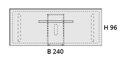 L 240 cm / H 96 cm