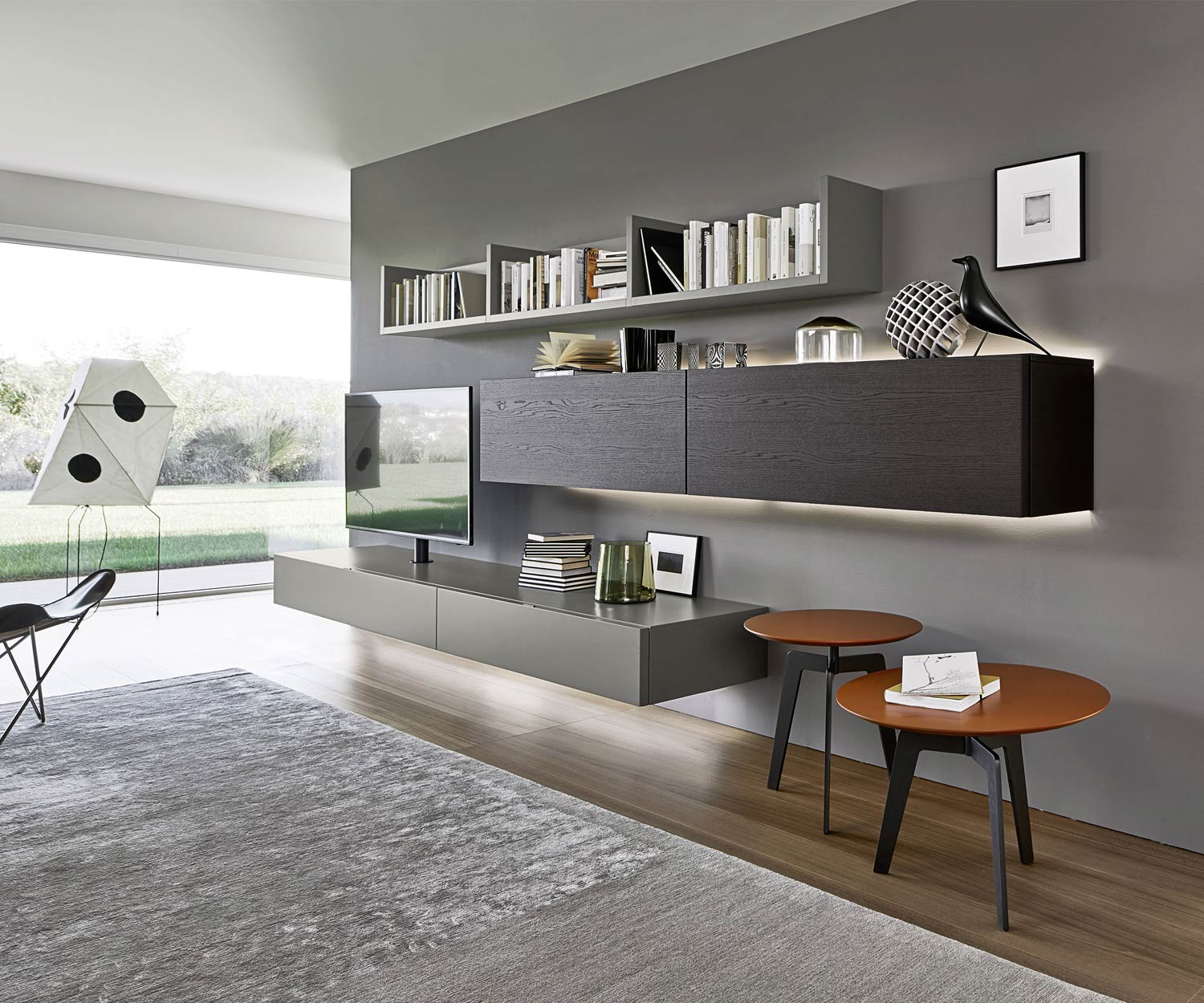 Exclusif Livitalia Design Meuble-paroi C60 Design Lowboard avec support TV Exclusif Livitalia Design Meuble-paroi C60 Design Lowboard avec support TV