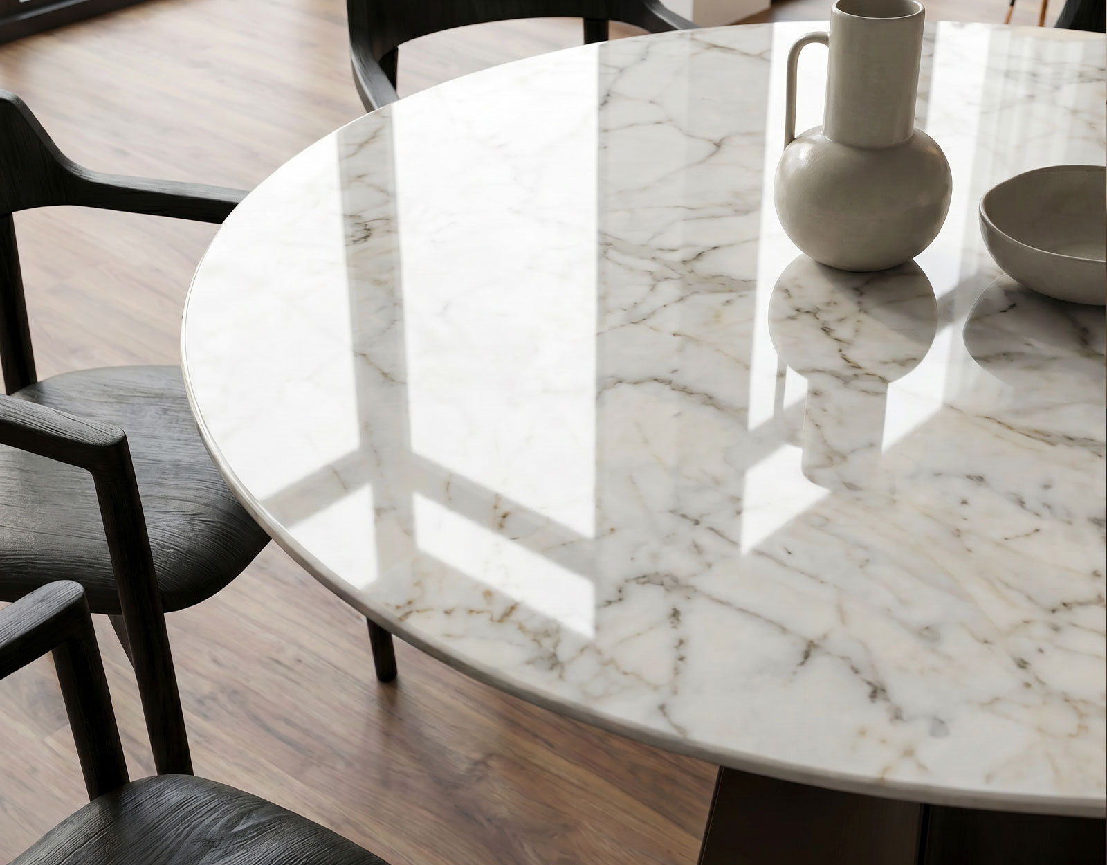 Table à manger en céramique « Poliedro » de Livitalia