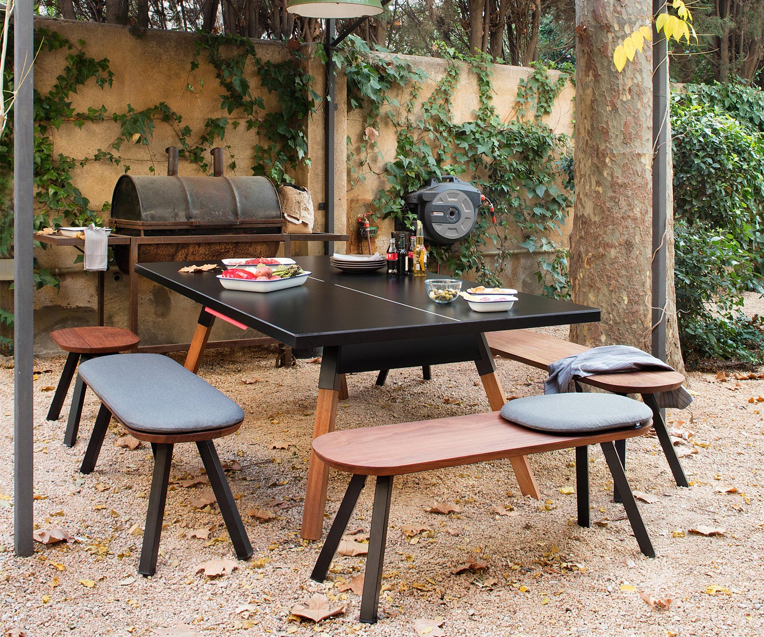 Moderne RS Barcelona Ping Pong Bank Outdoor Noir