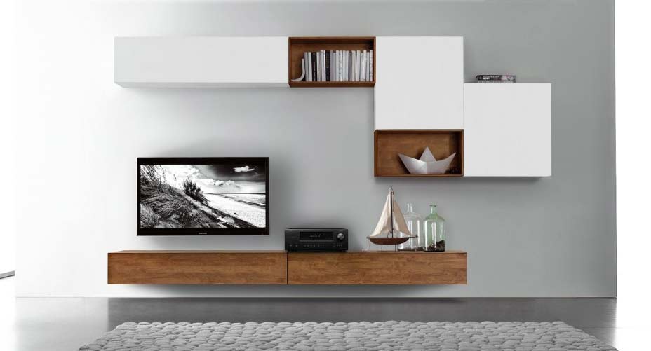 Meuble TV bas mural 240 cm Prix principal Jeu-concours