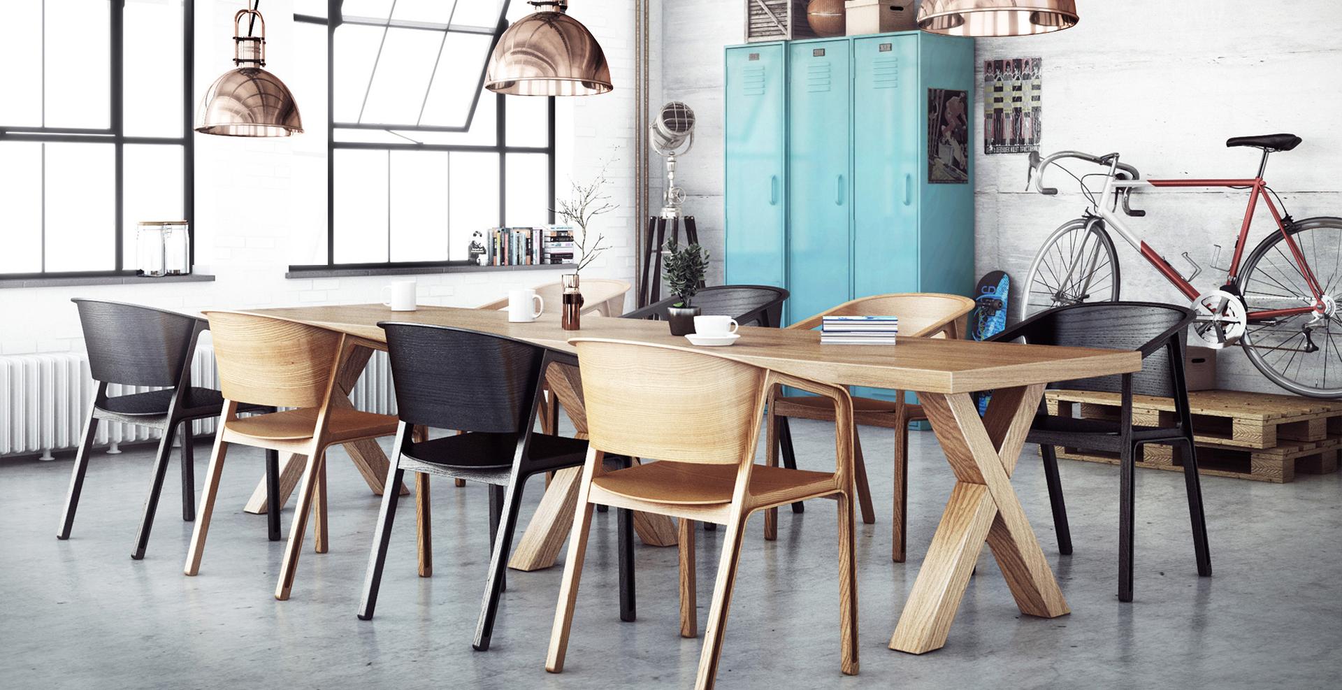 Chaise en bois Beams de EAJY 