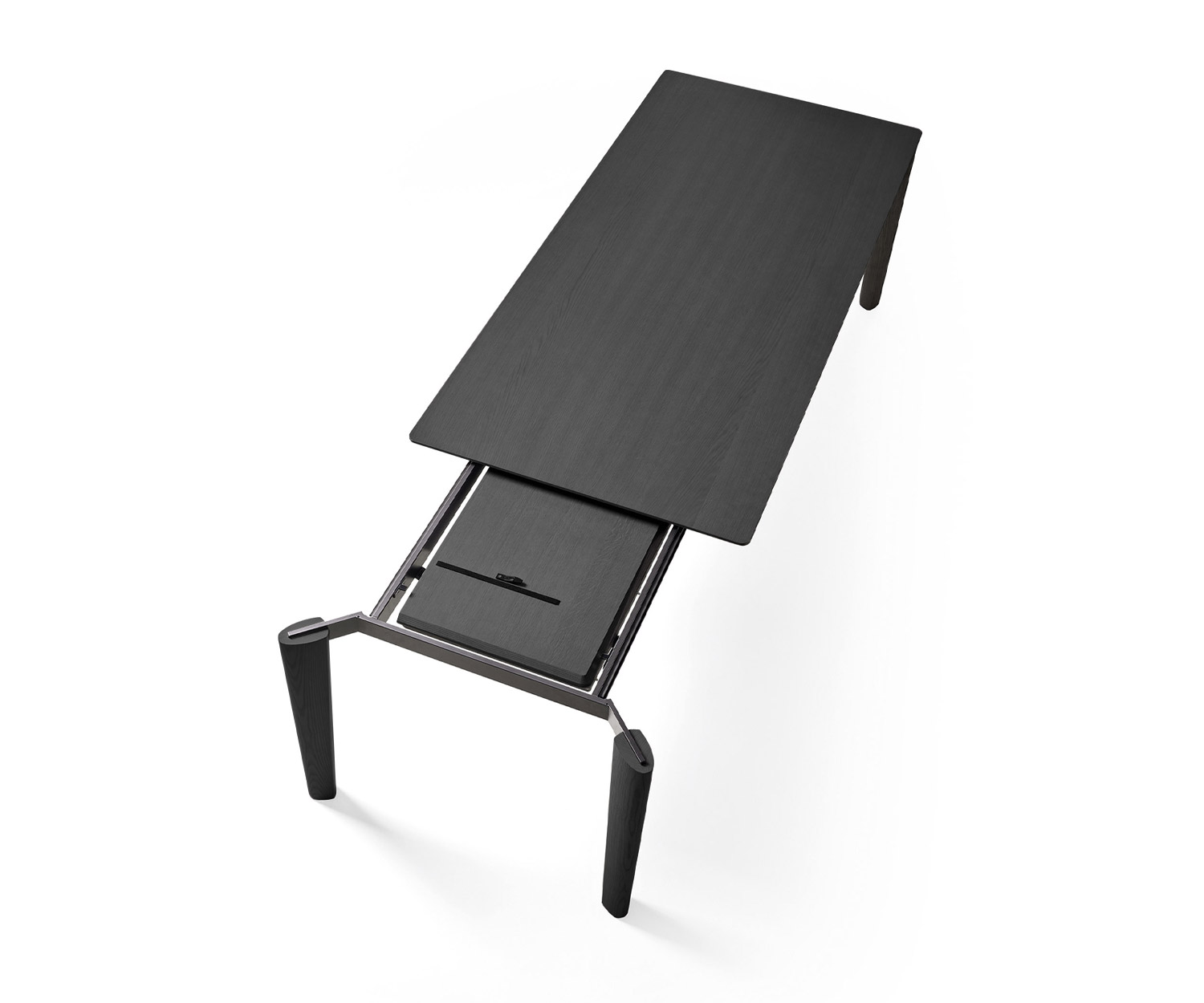 Table de salle à manger extensible Livitalia Desco Desginer avec vue sur le cadre métallique