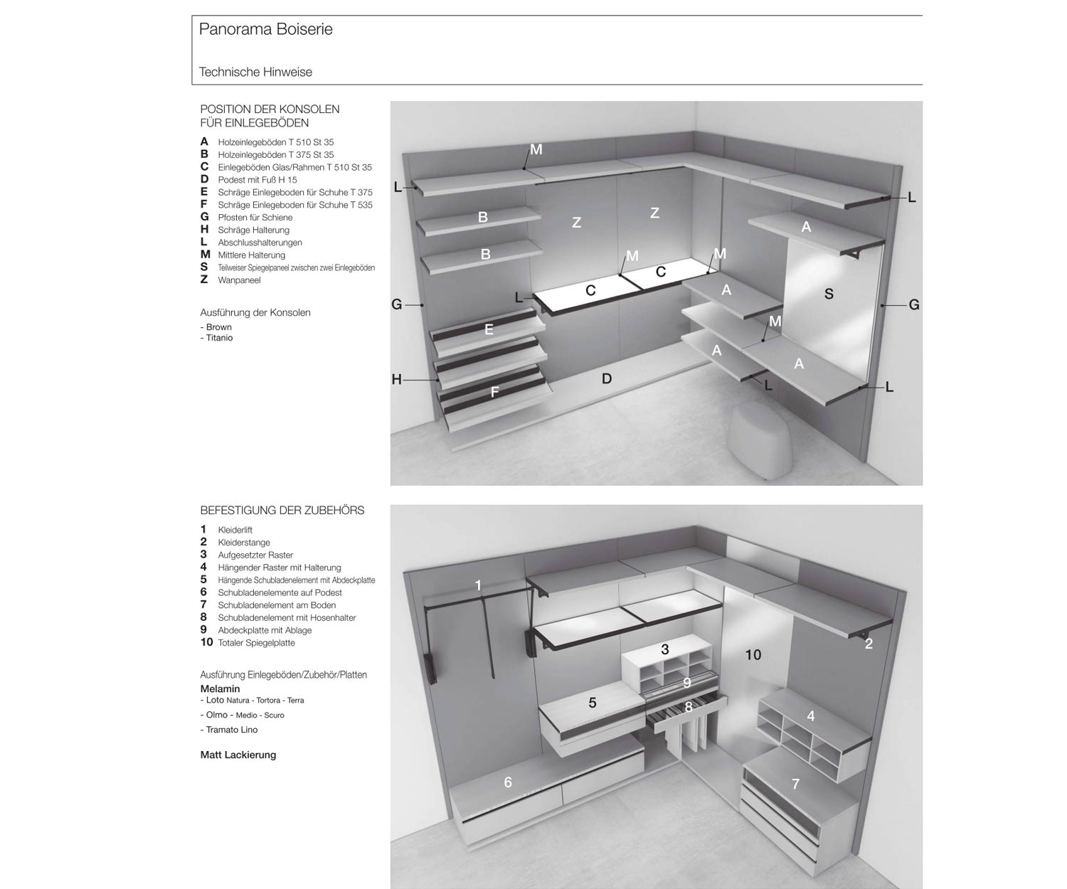 Livitalia Accessoires du système de dressing Panorama Design Livitalia Accessoires du système de dressing Panorama Design