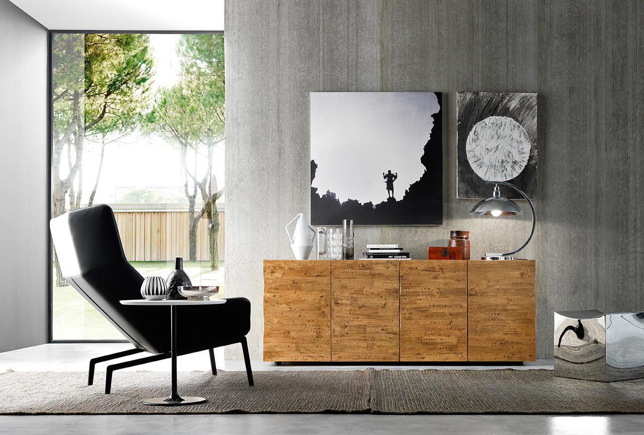 Buffet design en bois massif