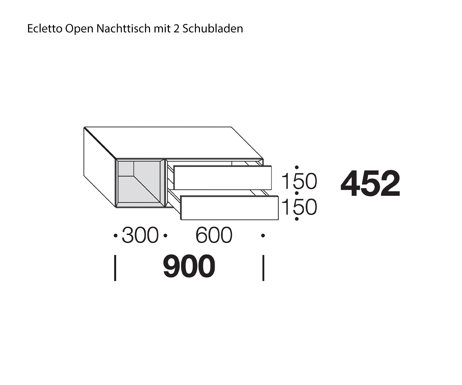 Livitalia Table de nuit Ecletto Open Esquisse Dimensions Dimensions Livitalia Table de nuit Ecletto Open Esquisse Dimensions Dimensions