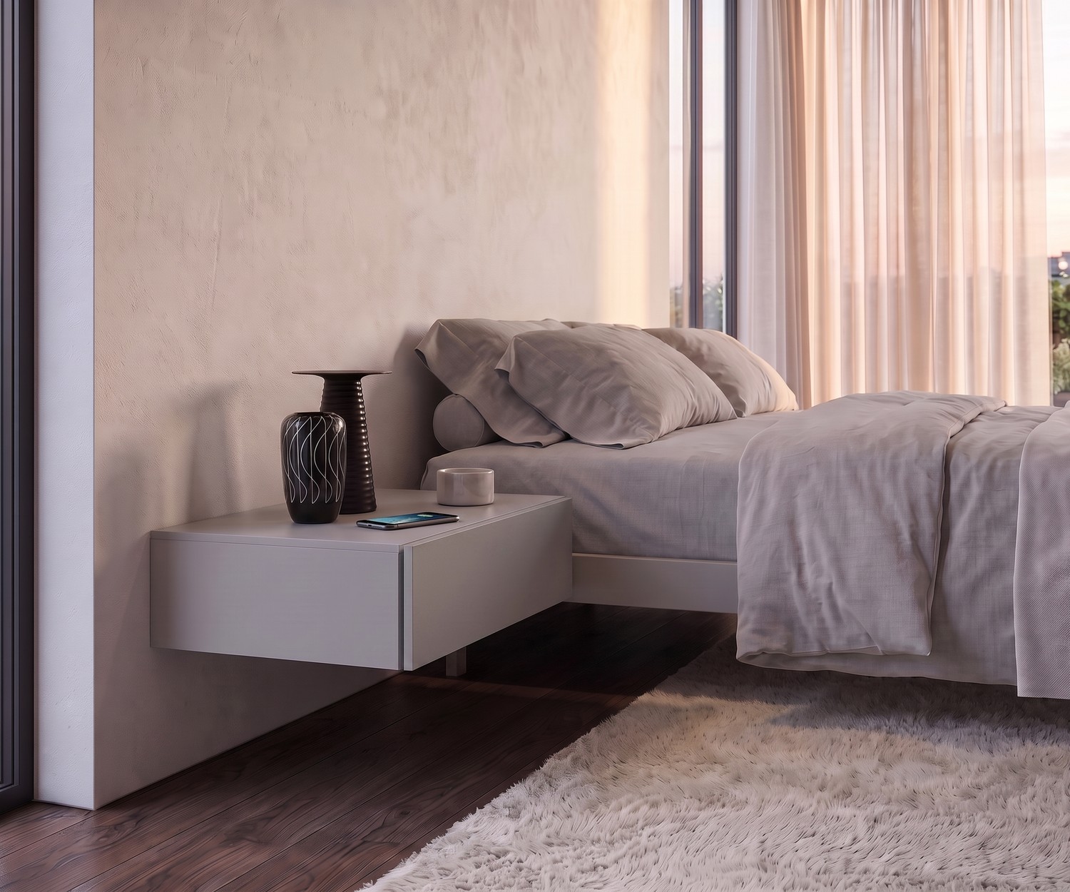 Novamobili Table de nuit Easy 1 tiroir Novamobili Table de nuit Easy 1 tiroir