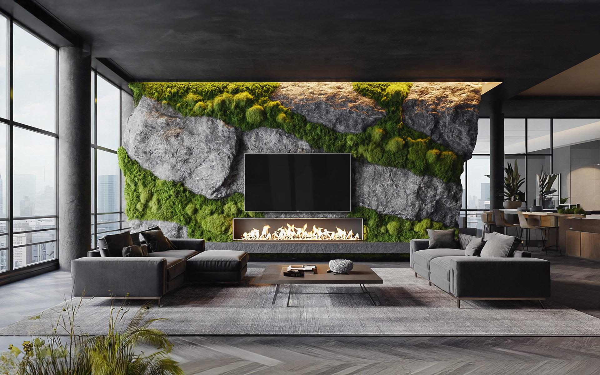 12 idées modernes d'aménagement mural pour le salon