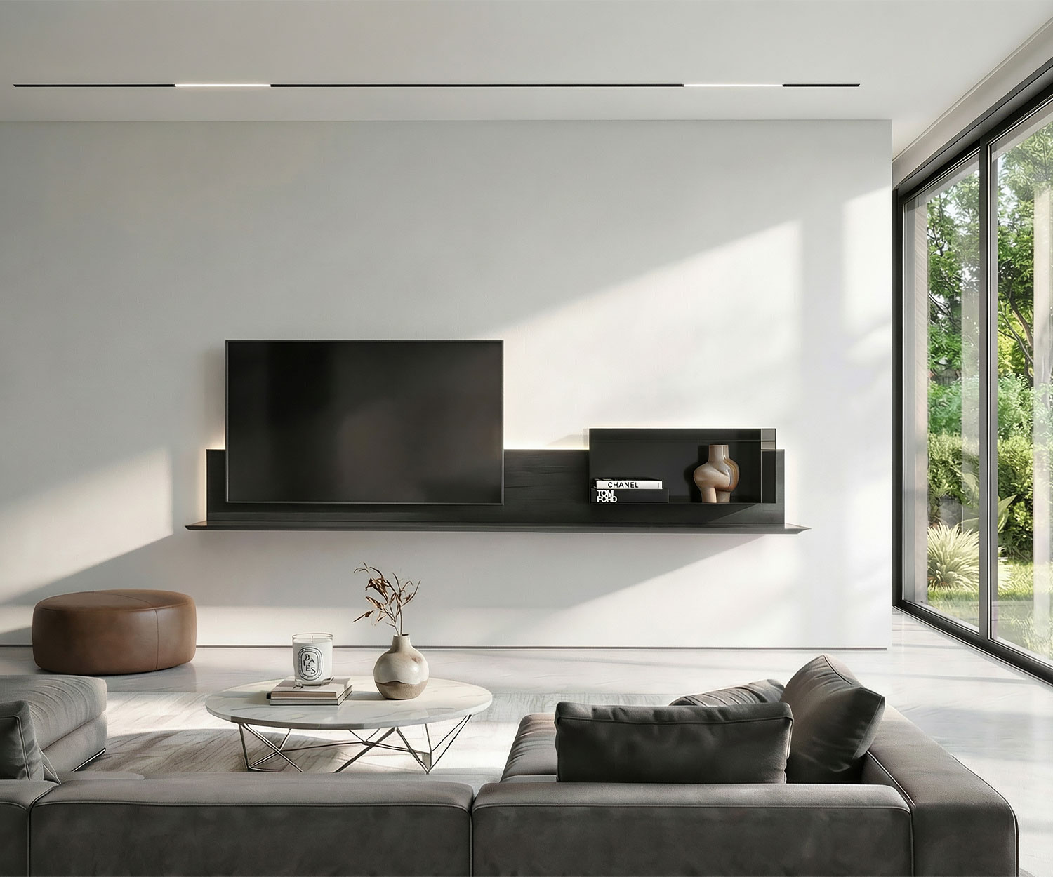 Livitalia Meuble TV Mural Super