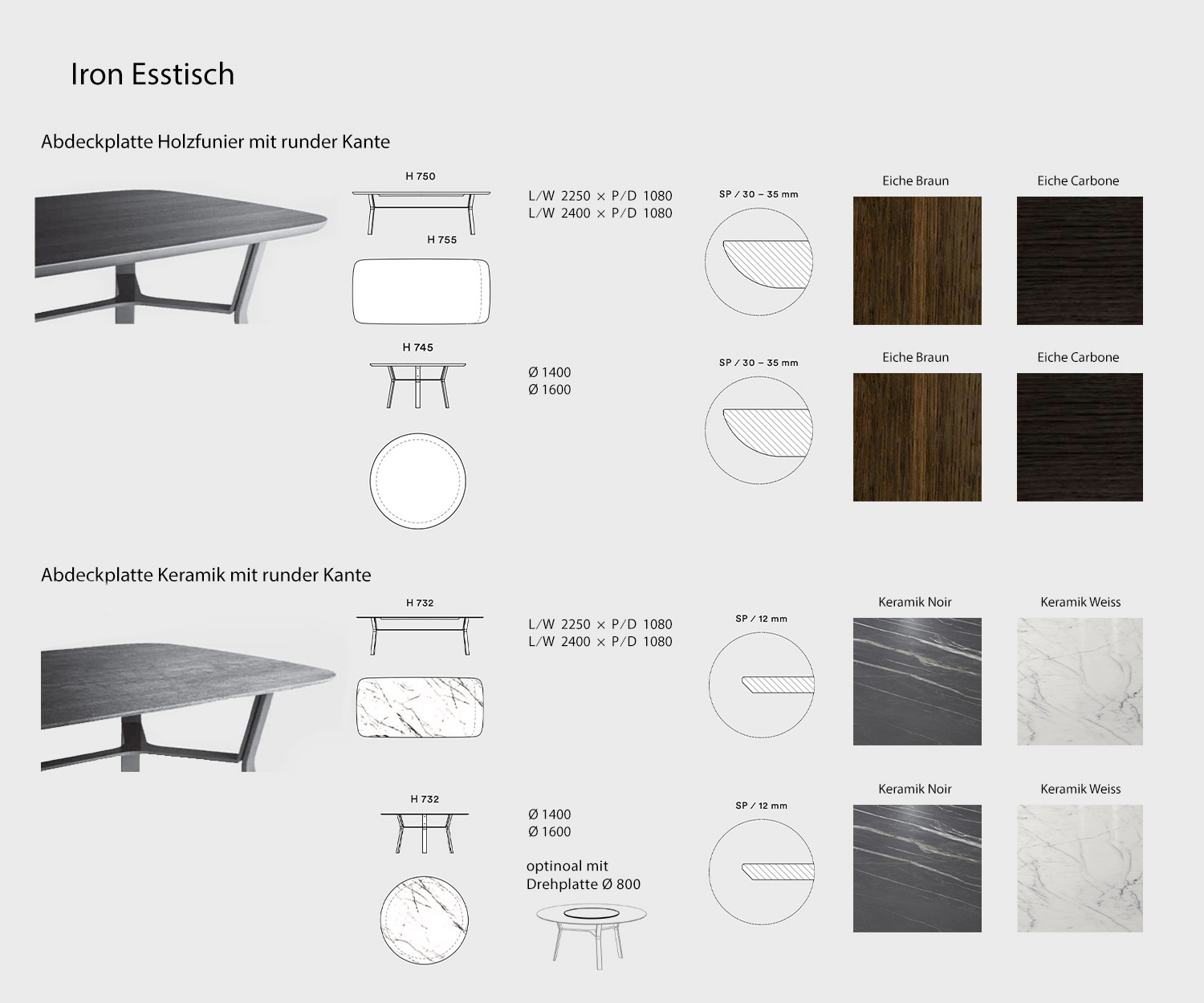 Iron Design table à manger de Livitalia Esquisse Variantes Dimensions Dimensions Iron Design table à manger de Livitalia Esquisse Variantes Dimensions Dimensions