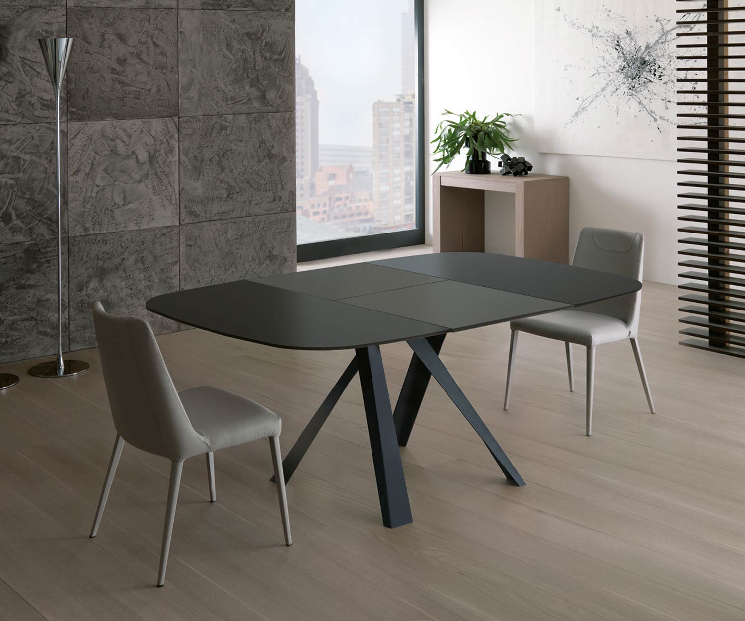 Ozzio Table Bombo T245 verre Beige (Crema) Ozzio Table Bombo T245 verre Beige (Crema)