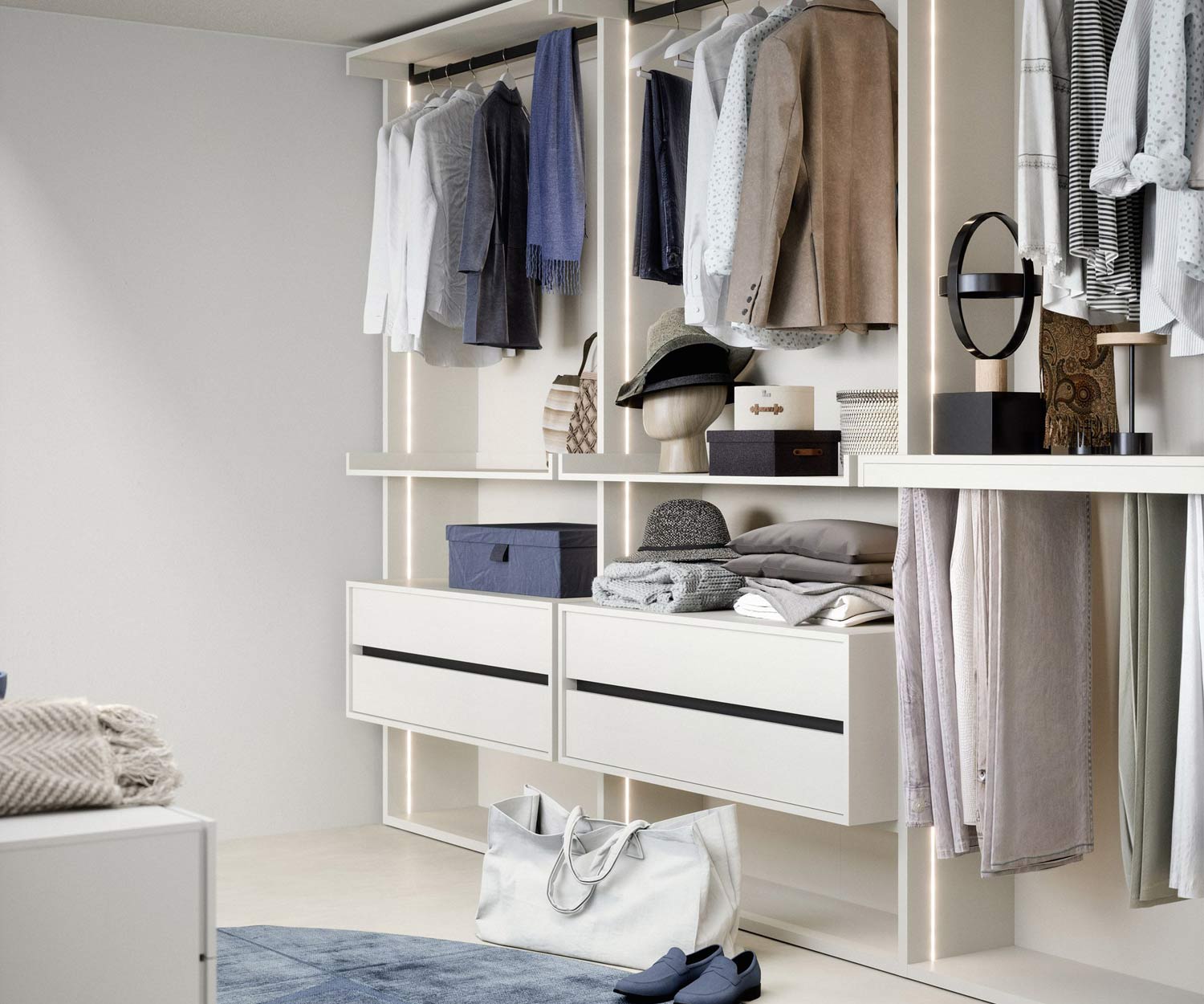Design Dressing Armoire gris foncé mat Novamobili Benn Design Dressing Armoire gris foncé mat Novamobili Benn