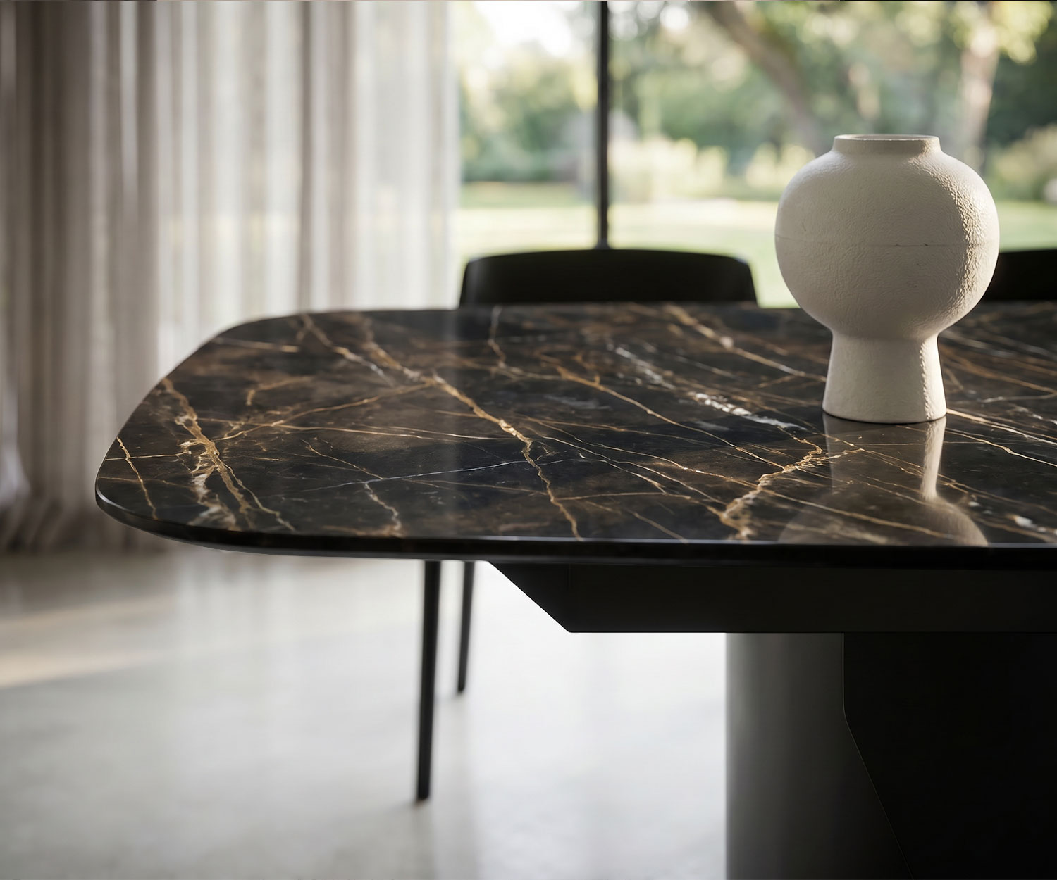 Livitalia Table à manger en céramique Plug