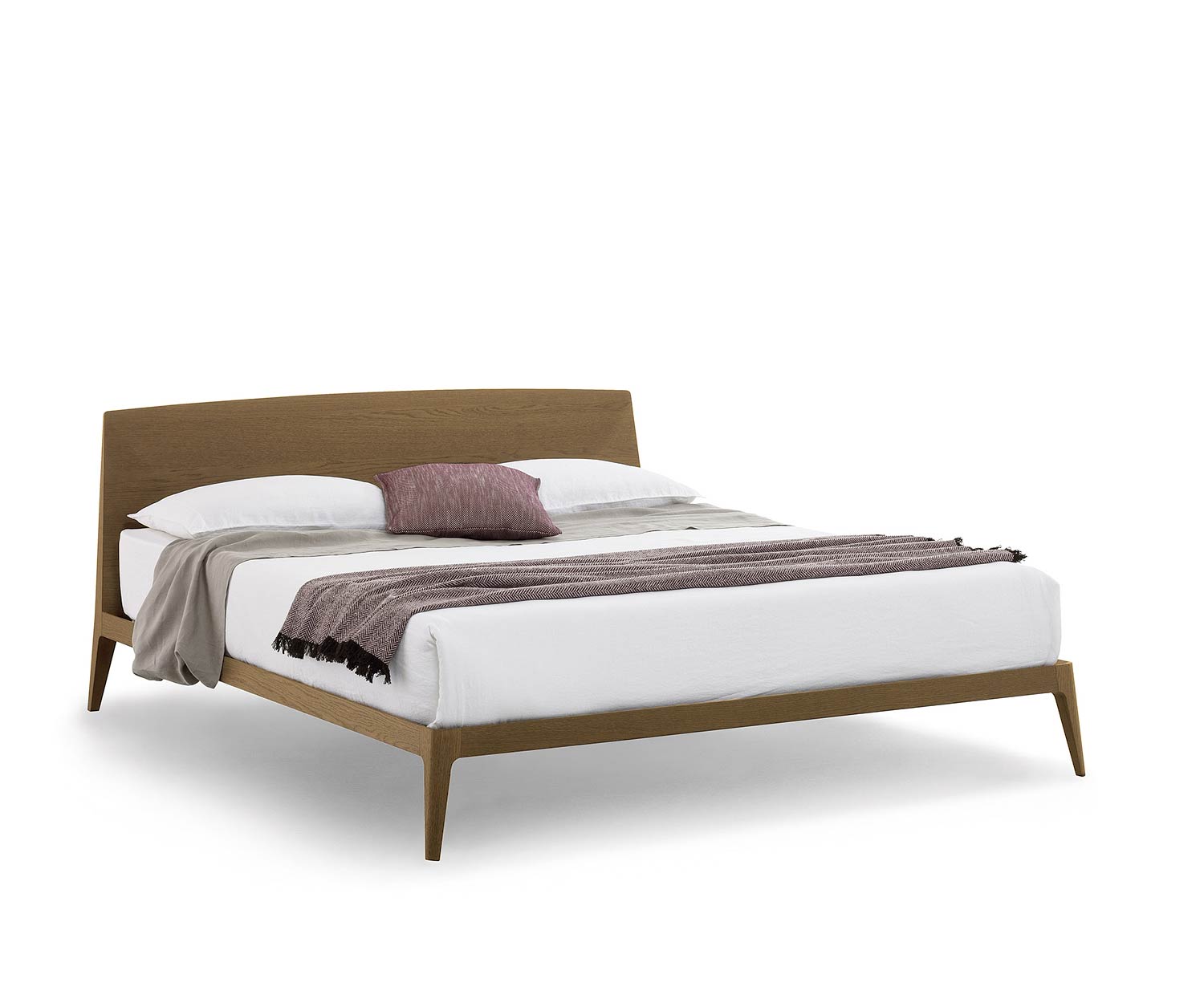 Haute qualité Novamobili Lit design bois Siri 180 x 200 cm Chêne Miele N02