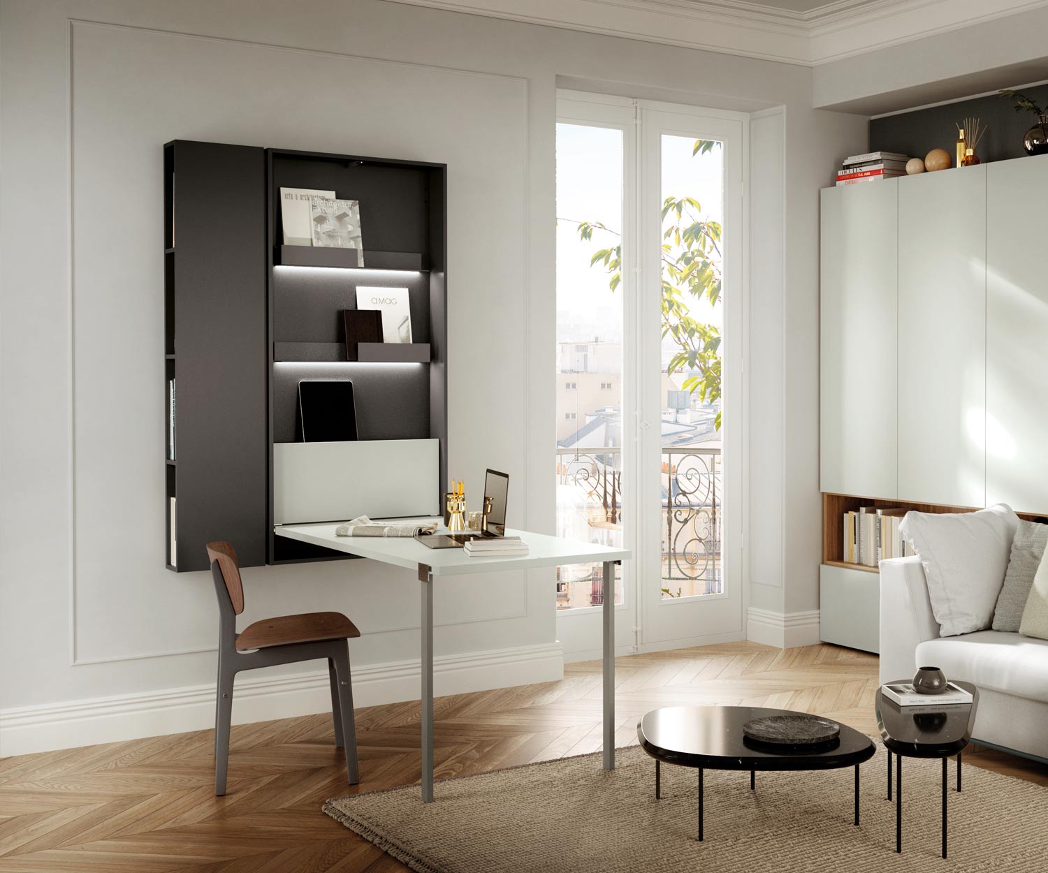 Clei Wally Table murale pliante Esquisse 1 Clei Wally Table murale pliante Esquisse 1