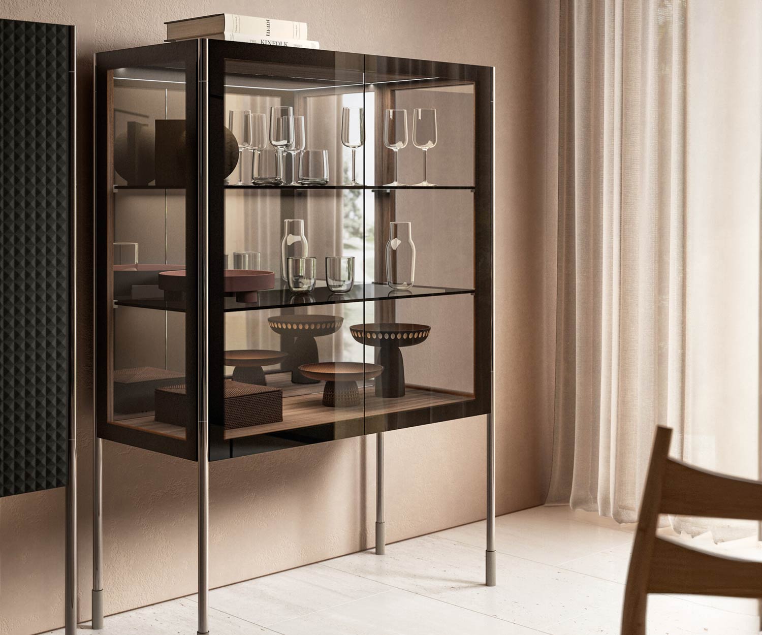 Capo d'Opera Spin Highboard/vitrine en verre