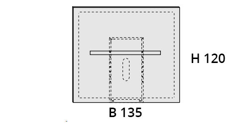 L 135 cm / H 120 cm