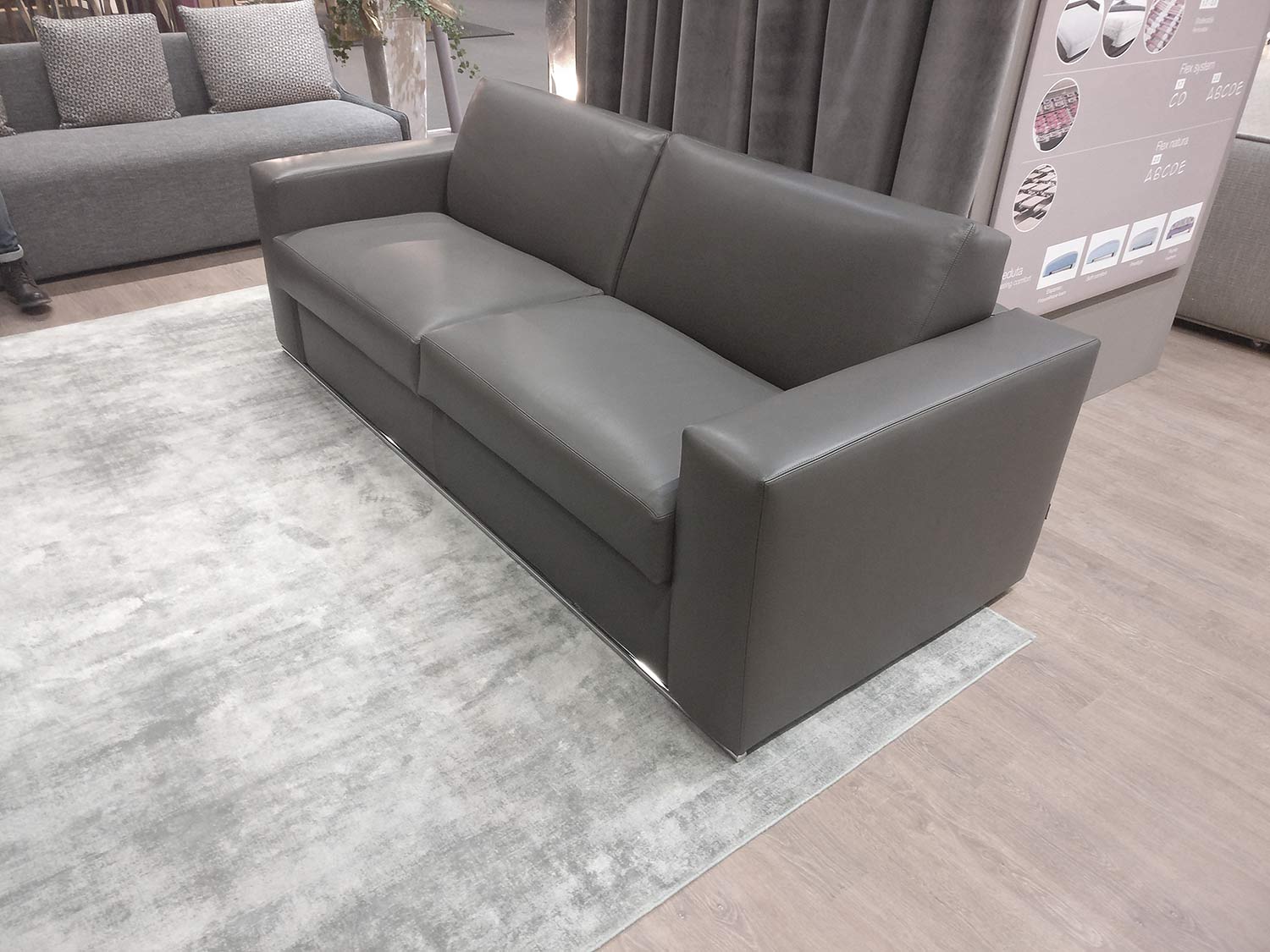 Pol74 Bedsofa Cuir Gris