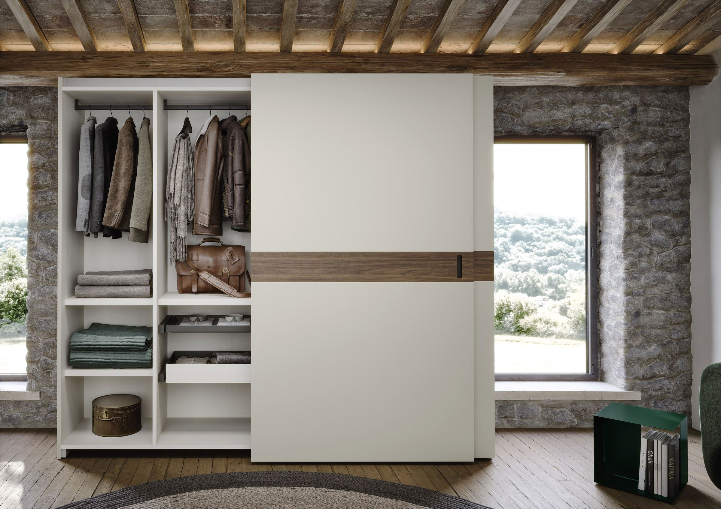 Armoire &agrave; portes coulissantes plus d'espace rangement am&eacute;nagement