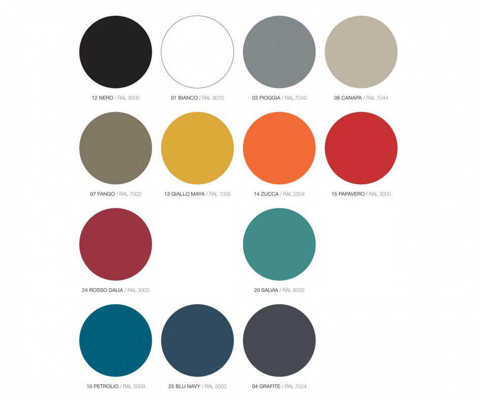 MEME Design Innesto Regal Couleurs Échantillon de couleurs RAL MEME Design Innesto Regal Couleurs Échantillon de couleurs RAL