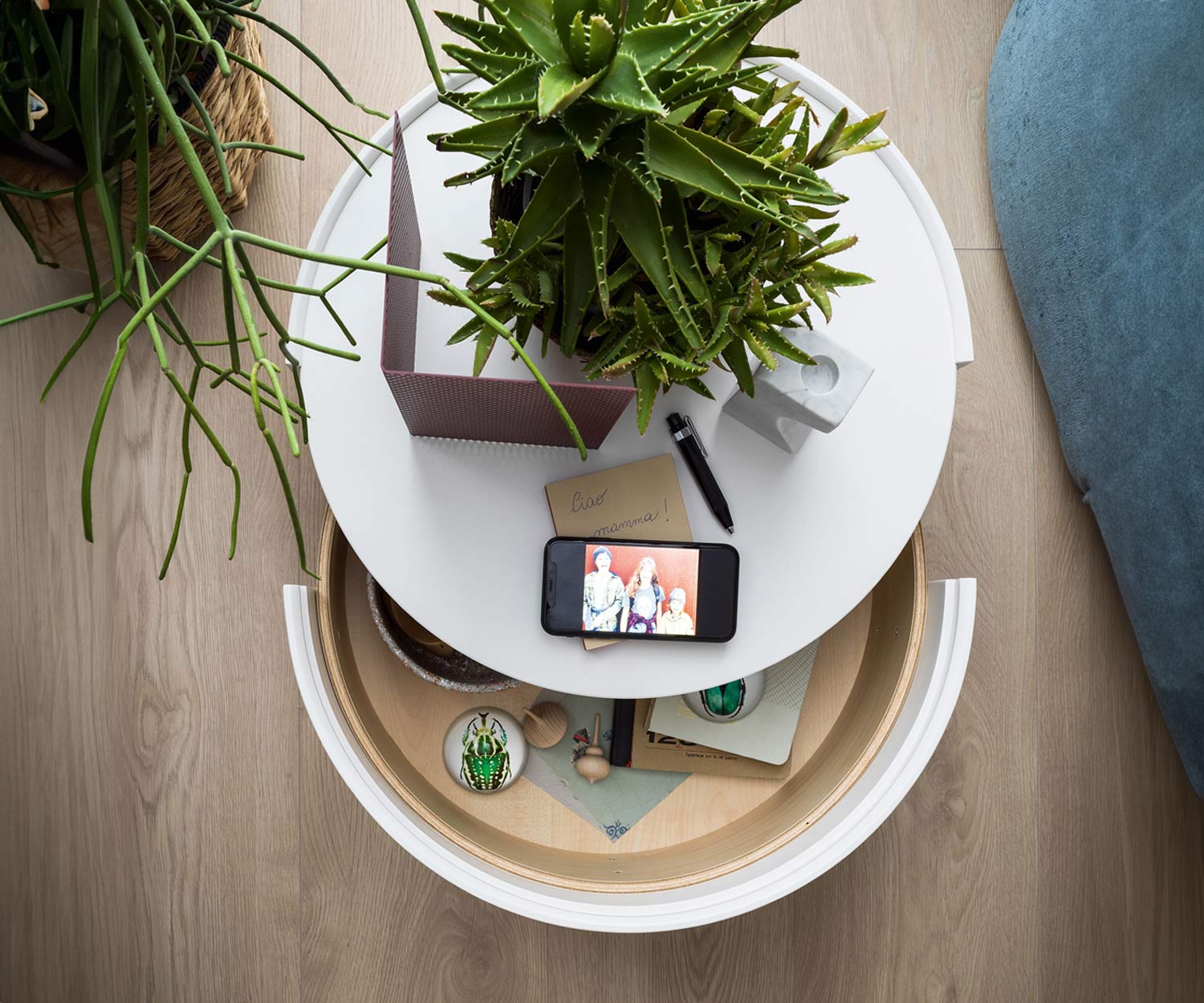Novamobili Table d'appoint Allout avec tiroir