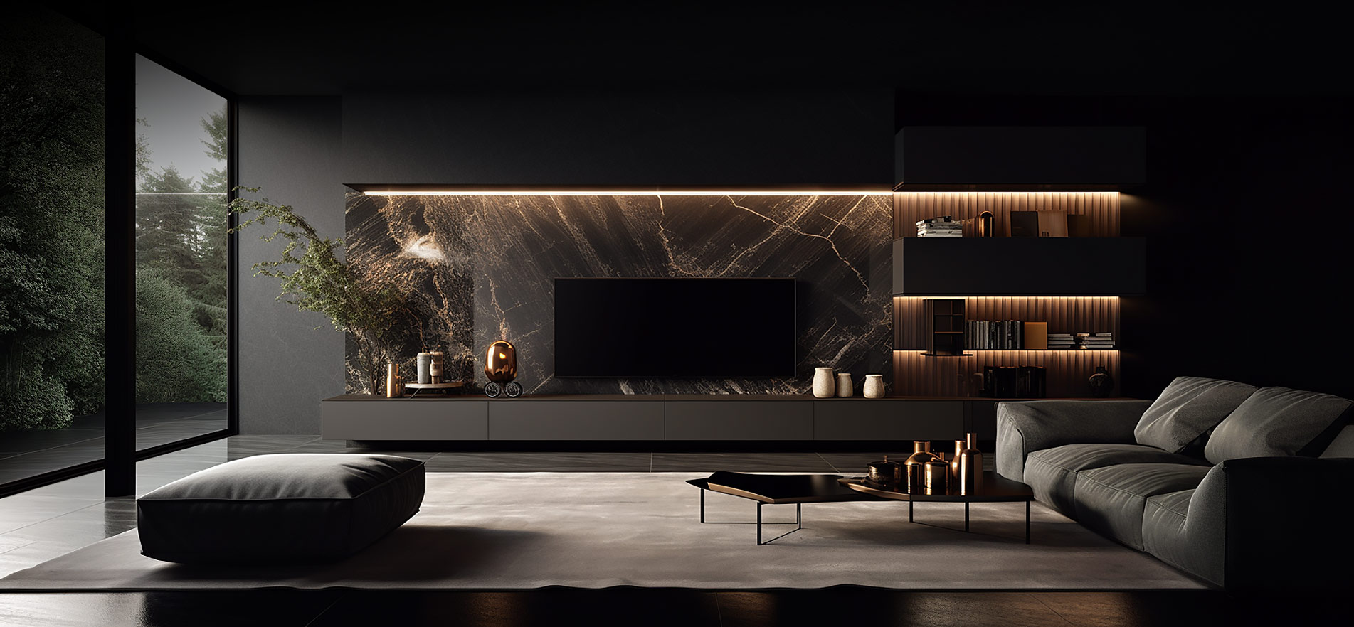 Parois de salon design de luxe
