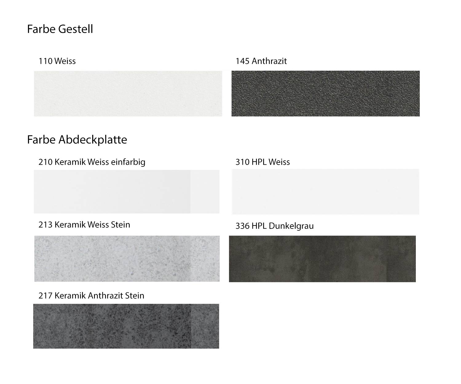 Table de jardin design Échantillons de couleurs Couleurs du cadre Plateau de table Anthracite Blanc Gris foncé Table de jardin design Échantillons de couleurs Couleurs du cadre Plateau de table Anthracite Blanc Gris foncé