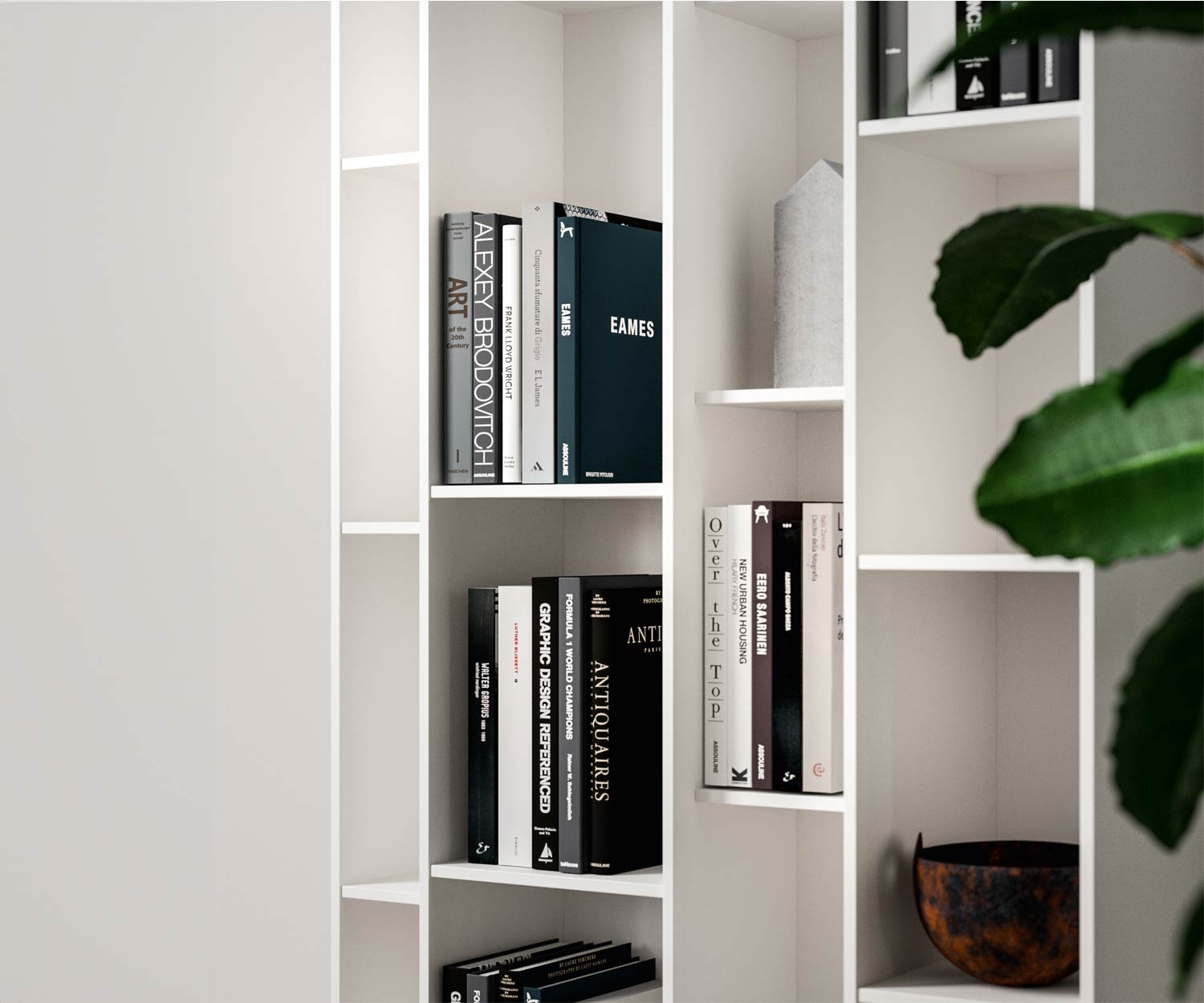 Ozzio Byblos X026 étagère murale design et étroite avec de nombreuses petites étagères emboîtées Ozzio Byblos X026 étagère murale design et étroite avec de nombreuses petites étagères emboîtées