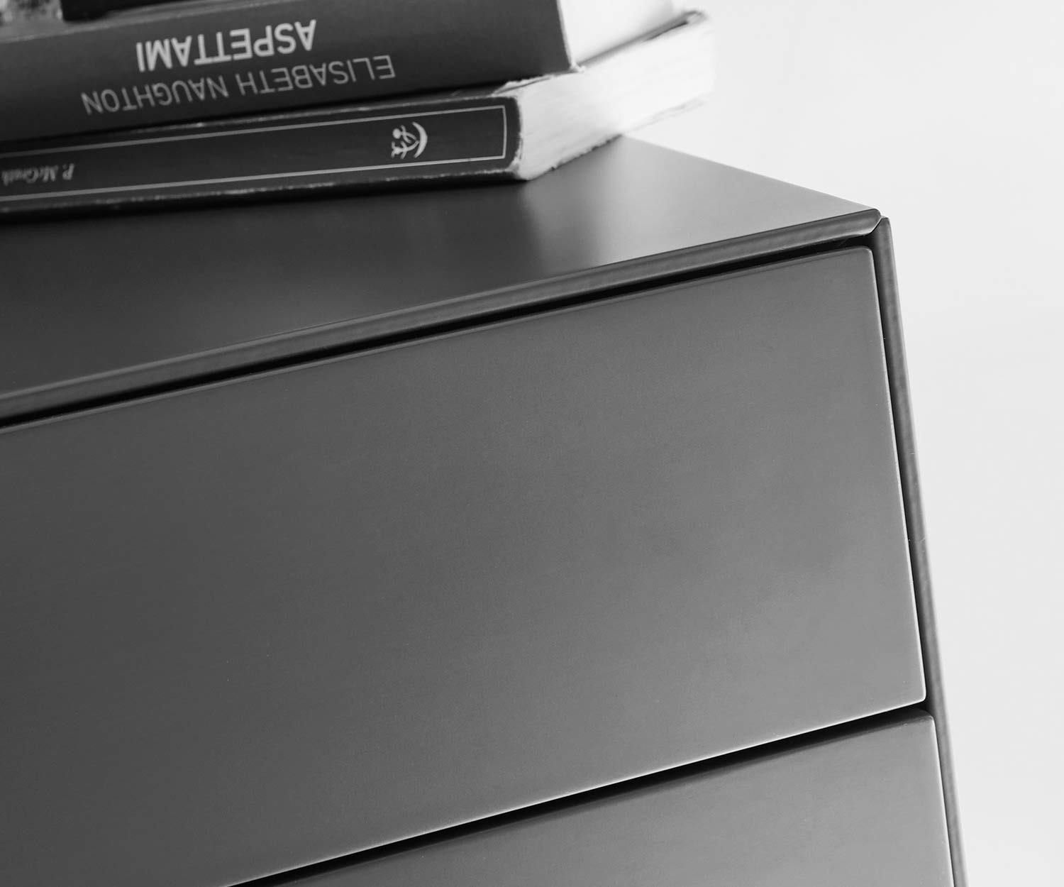 Exclusif Livitalia Commode design Ecletto avec coiffeuse en gris clair mat Exclusif Livitalia Commode design Ecletto avec coiffeuse en gris clair mat