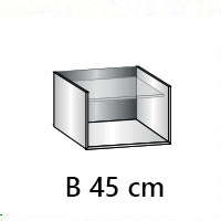 L 45 cm / H 30 cm / P 24,5 cm Tablette avec rangement