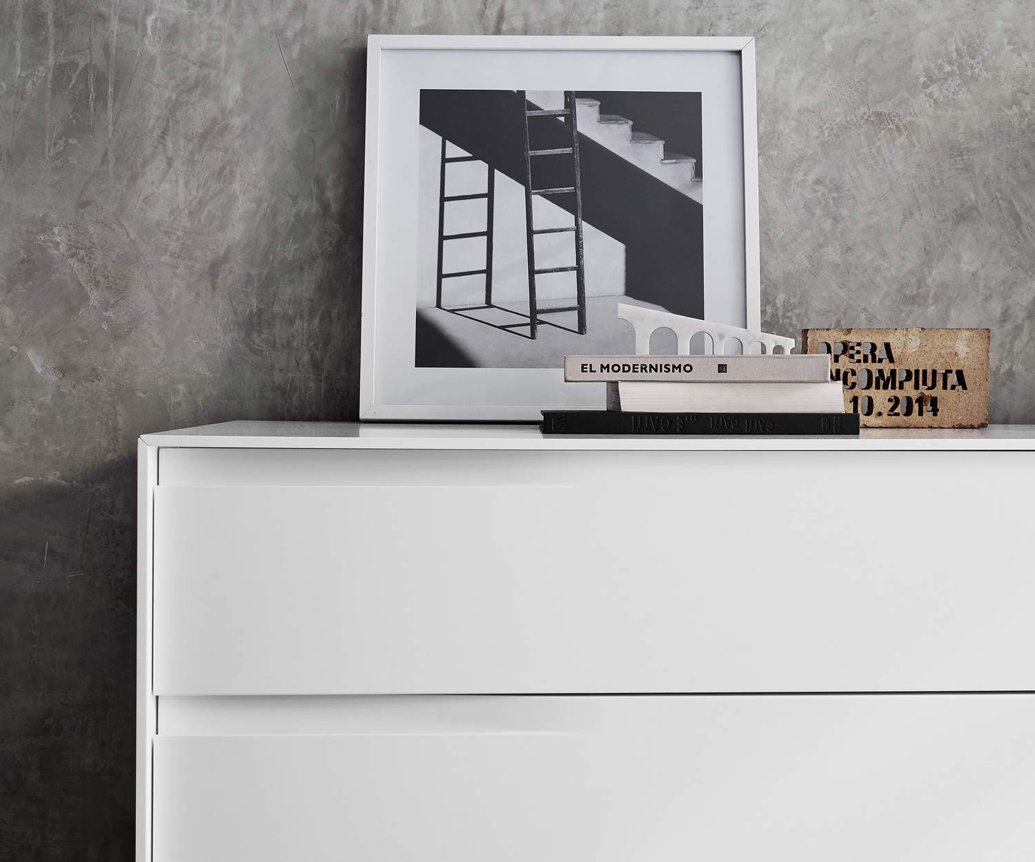 Livitalia Vela Design sideboard de haute qualité en blanc mat Livitalia Vela Design sideboard de haute qualité en blanc mat