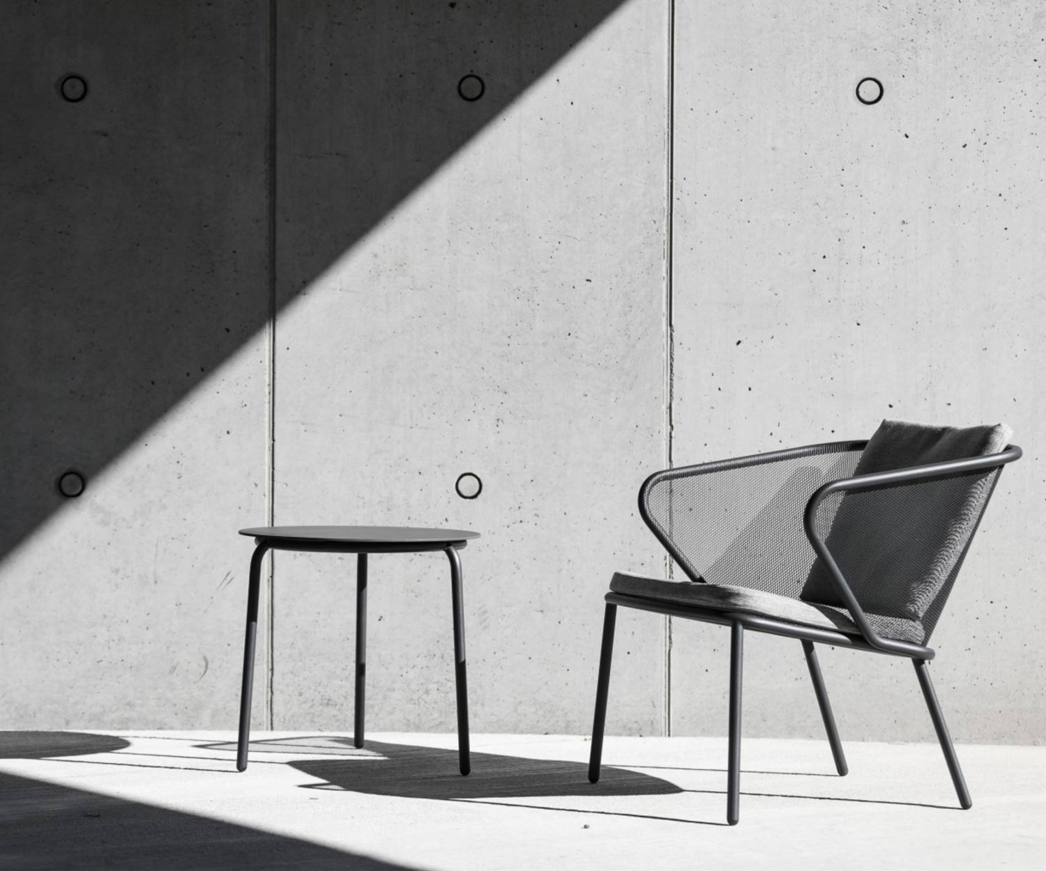 Fauteuil de salon design de haute qualité Todus Condor avec rembourrage en anthracite