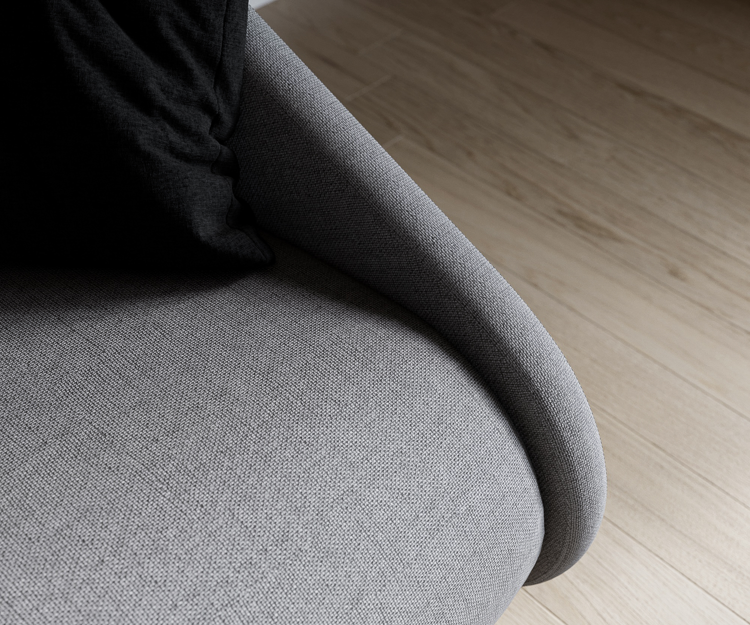 Exclusif Prostoria Canapé-lit Up Lift avec revêtement en tissu gris dans le salon