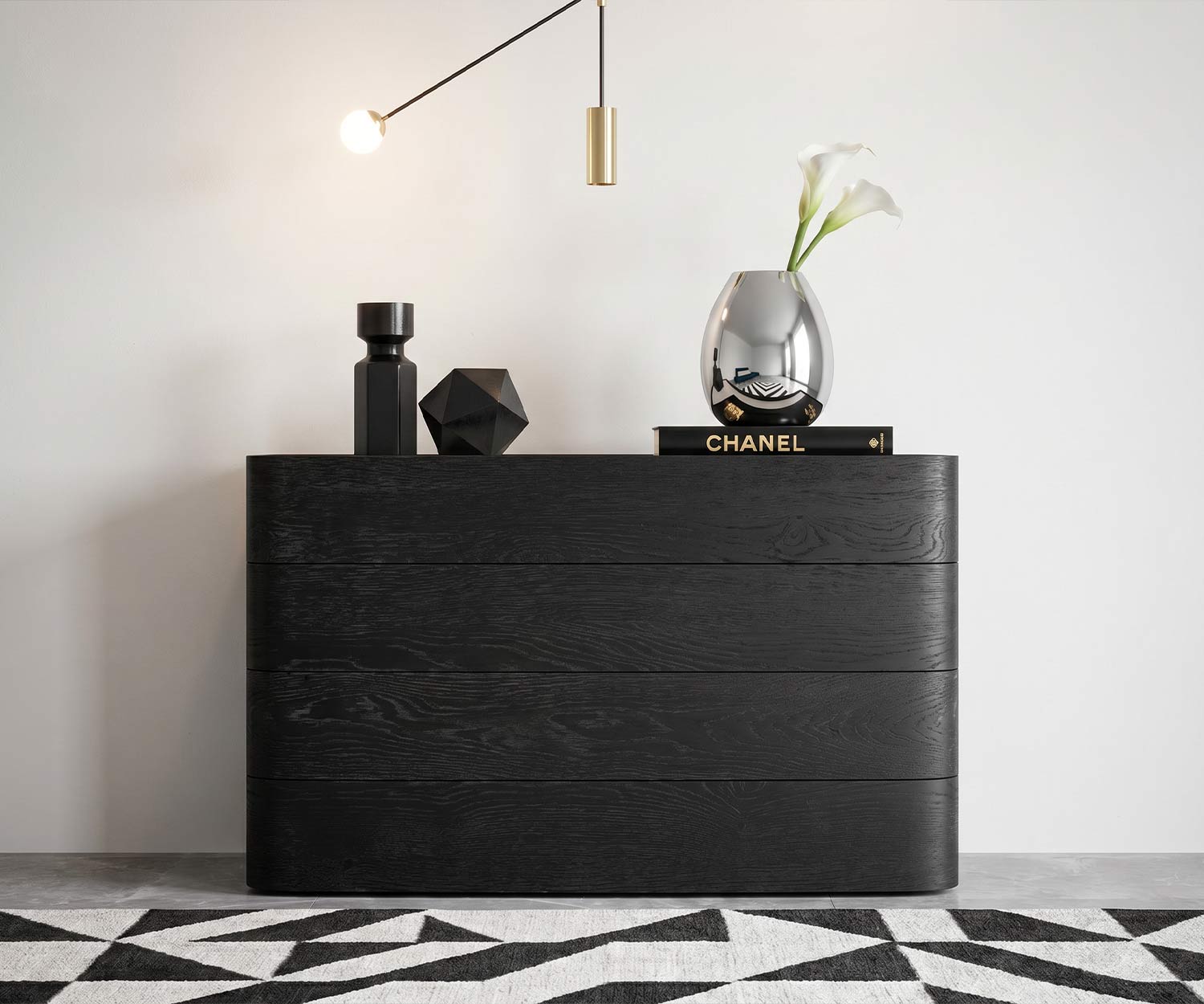 Novamobili Commode Norman 4 tiroirs Novamobili Commode Norman 4 tiroirs