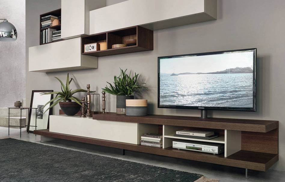 Meuble bas TV ouvert Livitalia