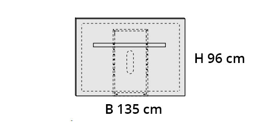 L 135 cm / H 96 cm