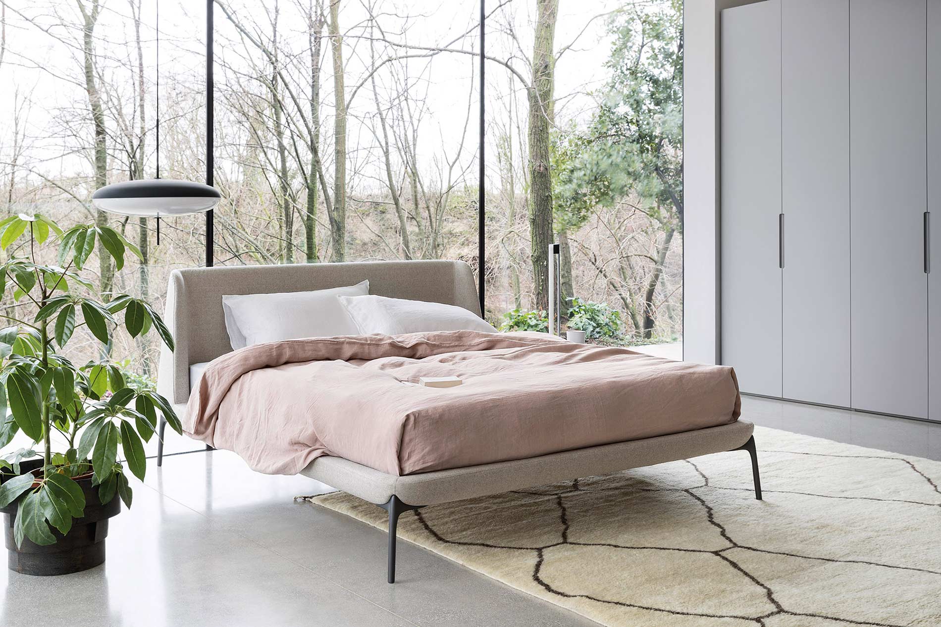Lit rembourré design Novamobili