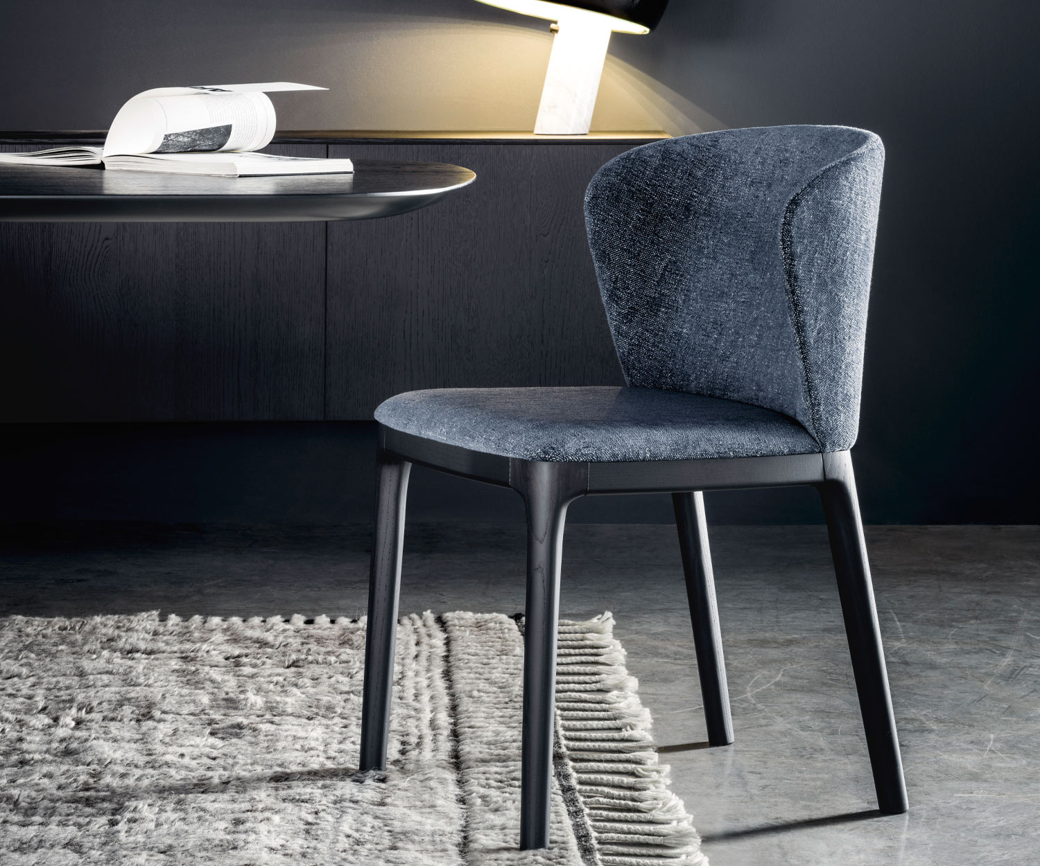 Novamobili Chaise design Navy noyer Novamobili Chaise design Navy noyer