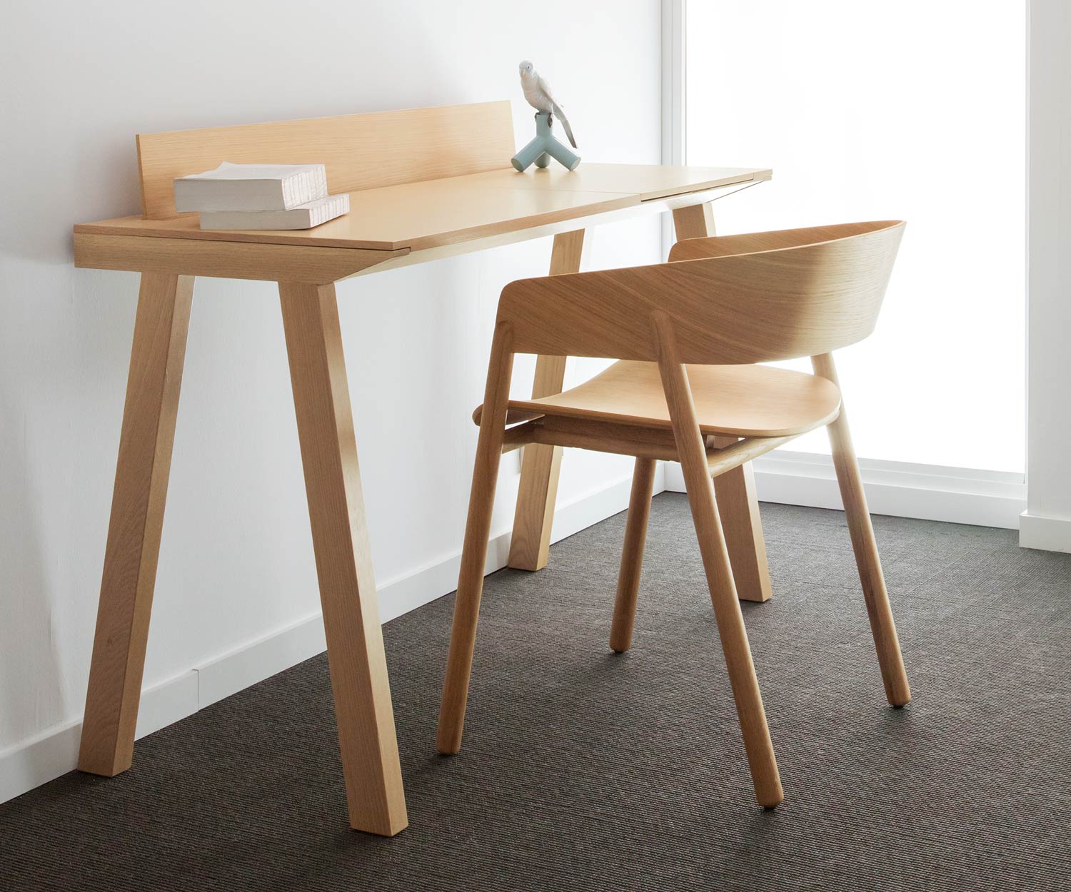 Punt Chaise design en bois massif Mava Secrétaire Chaise de bureau Punt Chaise design en bois massif Mava Secrétaire Chaise de bureau