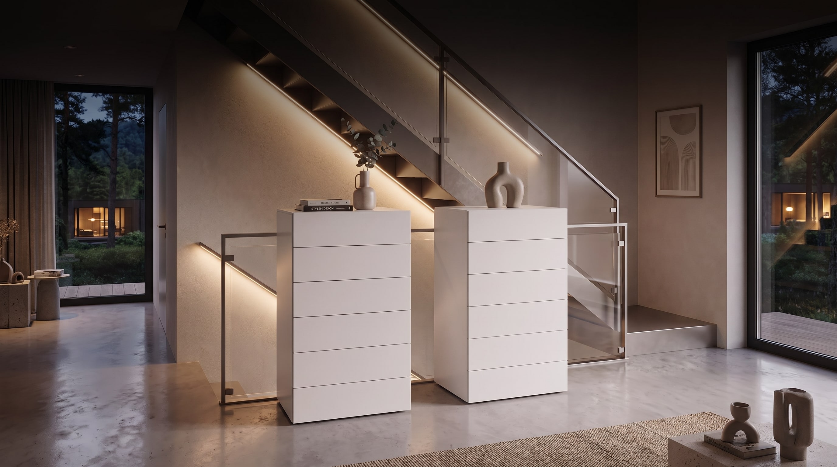 Platzwunder Hochkommode: 8 smarte Styling-Ideen für Flur, Schlafzimmer & Treppenhaus Platzwunder Hochkommode: 8 smarte Styling-Ideen für Flur, Schlafzimmer & Treppenhaus