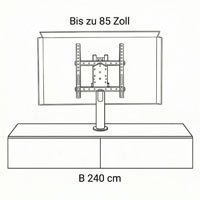B 240 cm bis 85 Zoll TV